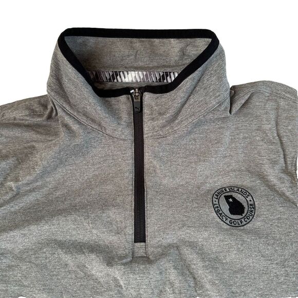 Puma Mens Medium Gray Outdoors Golf 1/4 Zip Pullover Lanier Islands - Picture 9 of 15
